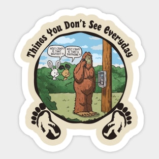 Things you don't see everyday, Bigfoot & Payphones Sticker